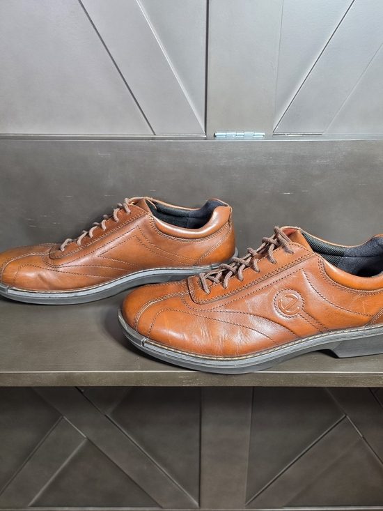 Ecco Light Men\'s Neoflexor Brown Leather Lace-Up Oxford Comfort Shoe EU 46 US 12